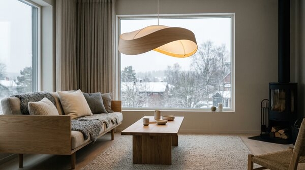 Scandinavian human-centric ceiling fixtures in office