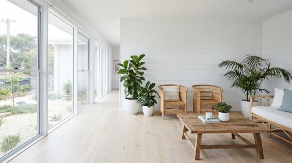 Pre-decorated powder-coated plasterboard lining system