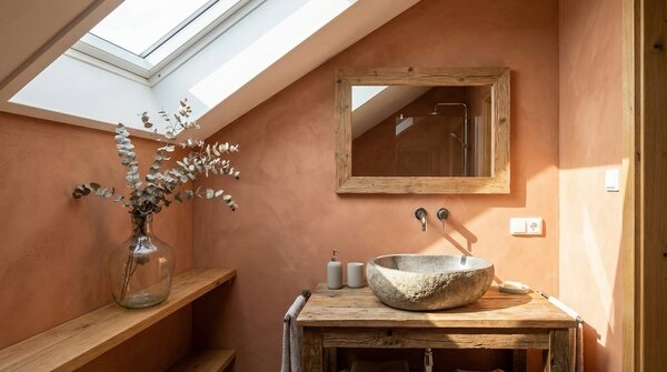 Breathable lime or clay plaster wall finish